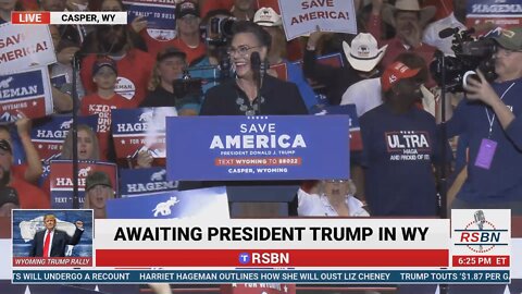 WY Congressional Candidate Harriet Hageman Speaks at President Trump's Rally in Casper, WY