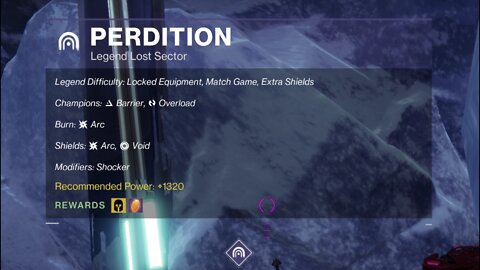 Destiny 2 Legend Lost Sector: Perdition 2-4-22