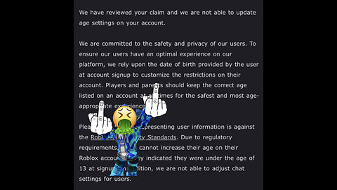 Proof Roblox has the worst support system EVER