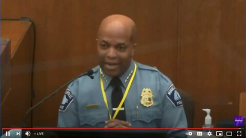 George Floyd Trial - Boring Chief Testimony - Chief Was Not There Only Saw Video - Bad Witness