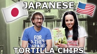 AVOCADO CREAM CHEESE TORTILLA CHIPS?! AMERICAN COUPLE TRIES JAPANESE JUNK FOOD (PART 2)