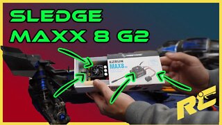 Installing a Max 8 G2 in a Traxxas Sledge | how to and bash | max 8 sledge