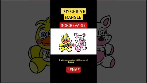 COMO DESENHAR TOY CHICA E MANGLE #shorts #fnaf #mangle #toychica
