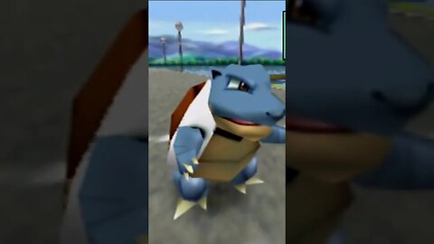 Pokémon Stadium 2 - Blastoise Uses Hydro Pump Gameplay