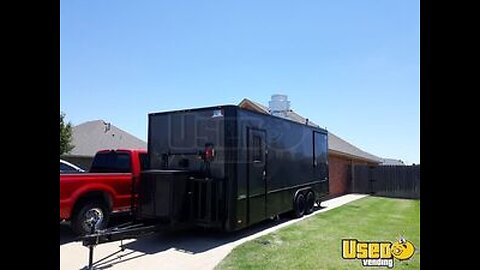 2020 8.5' x 22' Freedom Kitchen Food Trailer with Barbecue Porch for Sale in Oklahoma