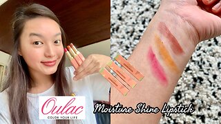 Oulac Paris Cosmetics Moisture Shine Lipsticks Swatches