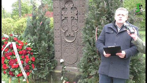 Upamiętnienie 109 rocznicy tureckiego Ludobójstwa na Ormianach, Chaczkar w Warszawie 24.04.2024 r.