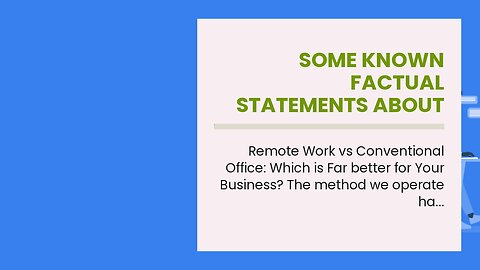 Some Known Factual Statements About "The Benefits of Offering Remote Work Options for Employees...