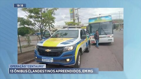 Operação "Centauro": fiscalização apreende 13 ônibus clandestinos em Minas Gerais