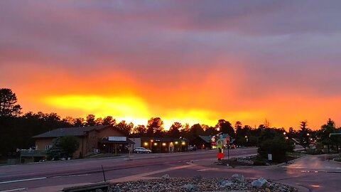 Firey Sunset over Woodland Park, CO