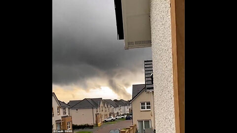 Video shows a waterspout tornado in Scotland as heavy rain and thunderstorms sweep country