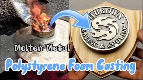Polystyrene Foam Diy | Lost Foam Casting with Polystyrene Foam | DIY at home (Metal Logo)