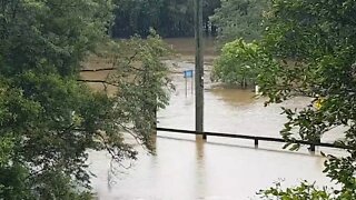 Worst floods in years. The water level got higher