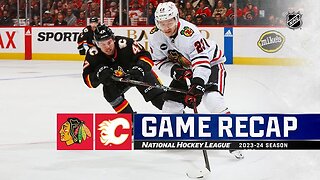 NHL Flames vs Blackhawks 1 - 0 Highlights