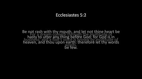 Ecclesiastes Chapter 5