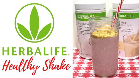 STRAWBERRY CHEESECAKE HEALTHY SHAKE!! HERBALIFE SHAKE RECIPE!!