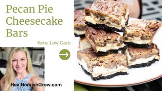 Keto Pecan Pie Cheesecake Bars