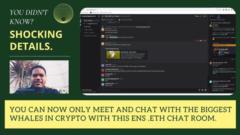 You Can Now Only Meet And Chat With The Biggest Whales In Crypto With This ENS .ETH Chat Room.