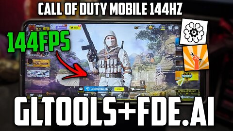 CALL OF DUTY MOBILE EM 144FPS É INSANO! | GLTools & FDE.AI | COMBO PARA JOGOS!