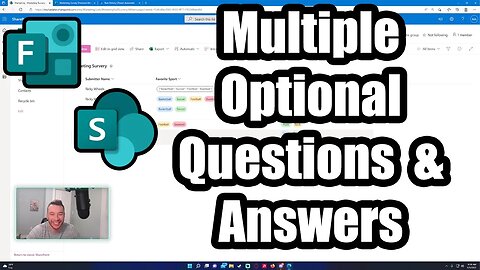 Multiple Optional Answer Questions from MS Forms to SharePoint List | 2022 Tutorial