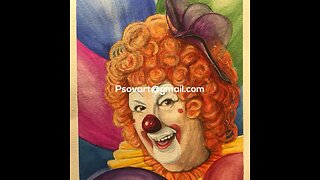 Flutterby Clown painting progression