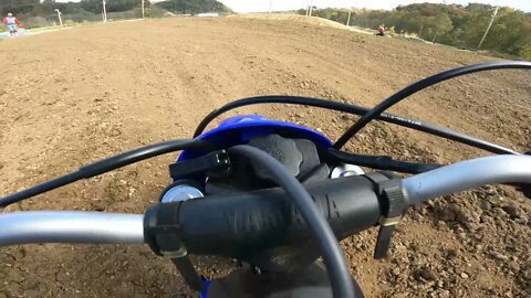 Westons first time at a motocross track on his PW50! (Singing)