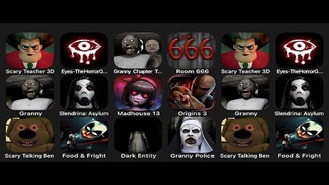 Scary Teacher 3D, Eyes The Horror Game, Granny 2, Room 666, Granny, Slendrina Asylum, Madhouse 13..