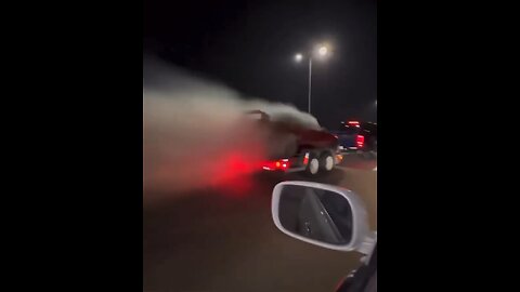 Honda burn out while getting towed