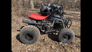 Naked Honda TRX 200SX Gets Trashed in the Woods!