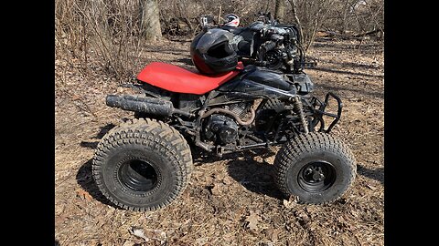 Naked Honda TRX 200SX Gets Trashed in the Woods!