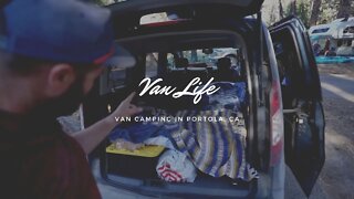 Setting up the van for car camping