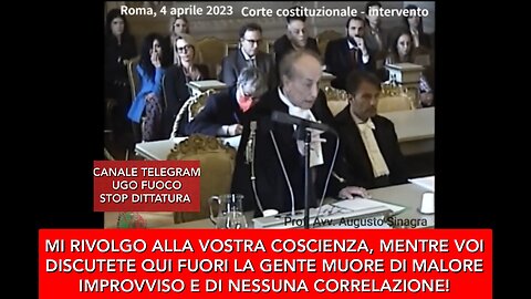 MAGNIFICO INTERVENTO DELL'AVVOCATO AUGUSTO SINAGRA