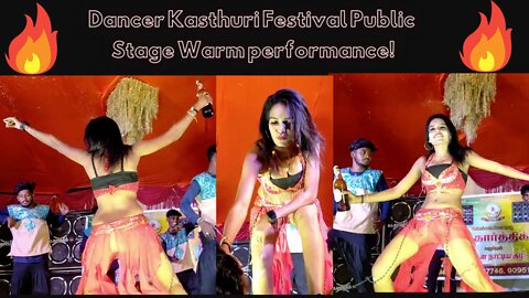Dancer Kasthuri Festival Public stage Warm performance.