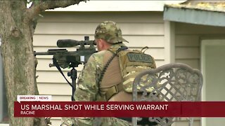 U.S. marshal shot while serving warrant in Racine