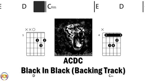 ACDC Black In Black - Backing Track FCN GUITAR CHORDS & LYRICS