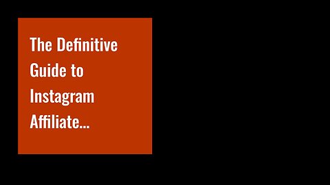 The Definitive Guide to Instagram Affiliate Marketing - Neal Can Be Fun For Everyone