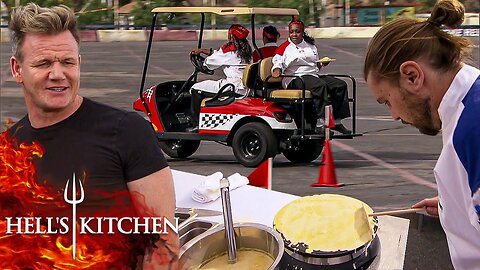 Chefs Race to Finish First in the Crêpe Grand Prix | Hell's Kitchen| GM Recipes