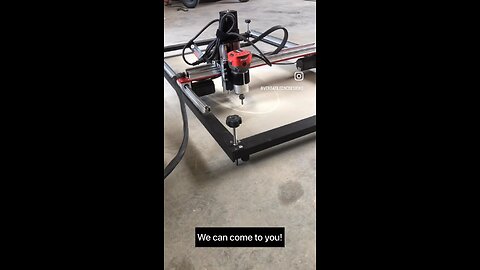 Mobile CNC carving on concrete, wood, epoxy, stone