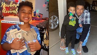 Blueface Surprises Son Javaughn Wit Piles Of Cash For His 6th B-Day! 💵