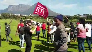 SOUTH AFRICA - Cape Town - Reclaim the City invades Rondebosch Golf course on Human Rights Day (Video) (Shy)