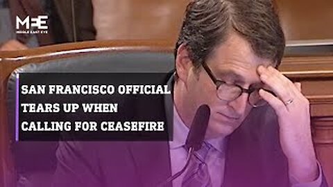 San Francisco official tears up when calling for ceasefire