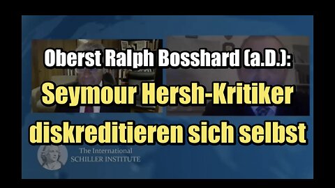 🟥 Oberst Ralph Bosshard (a.D.): Seymour Hersh Kritiker diskreditieren sich selbst