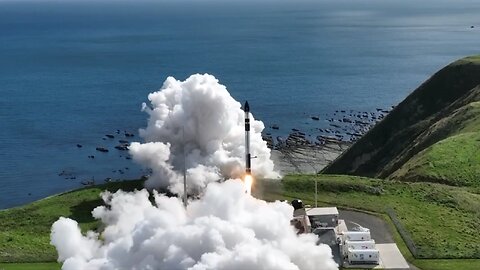 Drone footage from Rocket Like a Hurricane launch for NASA TROPICS