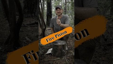 Starting a fire with a fire piston