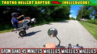 (E41) GromGang and 1 chinabike. 45 minutes of wheelies wheelies wheelies and some burnouts