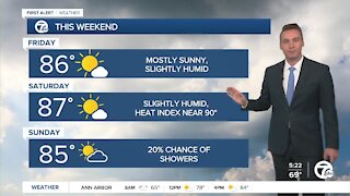 Metro Detroit Forecast: Heating up; a few storms today and tomorrow