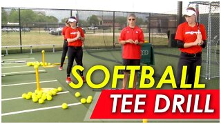 Softball Tips and Techniques - Contact Location Tee Drill - Coach Holly Bruder