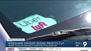 Rideshare drivers seeing profits cut as gas prices rise