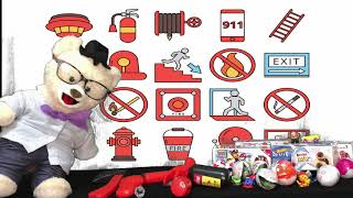 Learn about Fire Safety with Chumsky Bear | Fire FIghter Toy Opening | Educational Videos for Kids