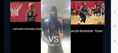 TEAM ANTHONY EDWARDS BLUE VS TEAM JALEN BRUNSON WHITE WAS A TUFF MATCHUP ANT GOT COOKED 😳💪🏾💯